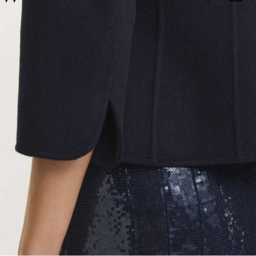 PAUW Amsterdam $1.2k Short Double Face Cashmere Blazer sz 1=Small EUC Dark Blue - Picture 7 of 14